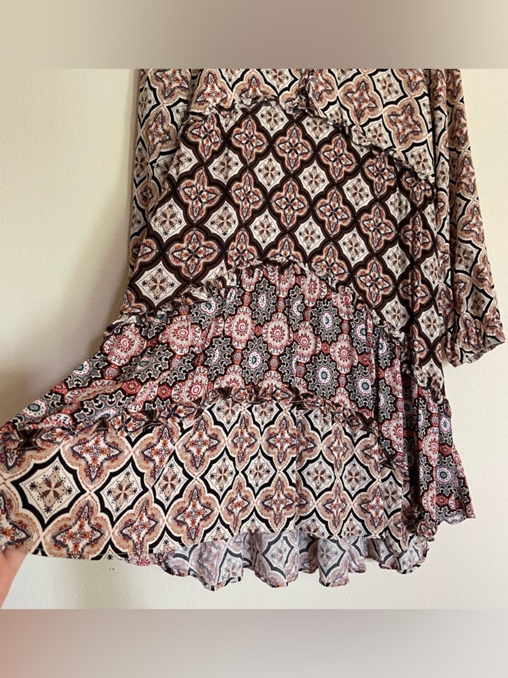 Anthropologie Tiered Long Sleeve Mini Dress Size S - Picture 2 of 16